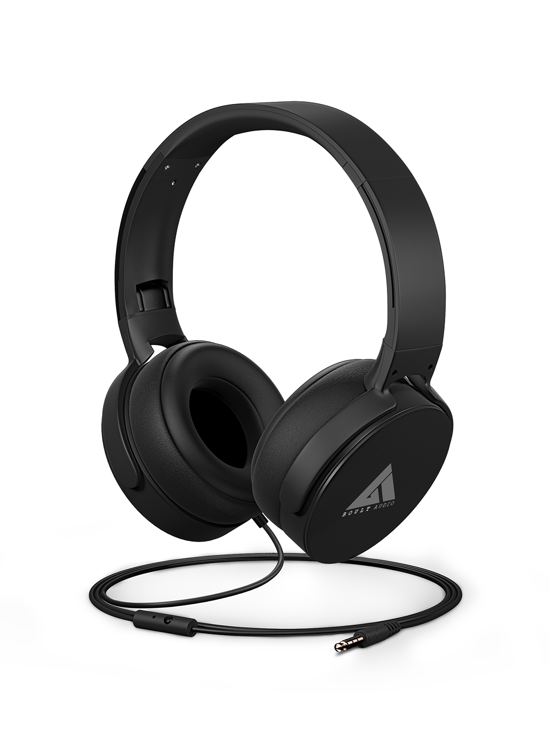 BOULT AUDIO Unisex Black Bass Buds Q2 Over Ear Wired Headphones