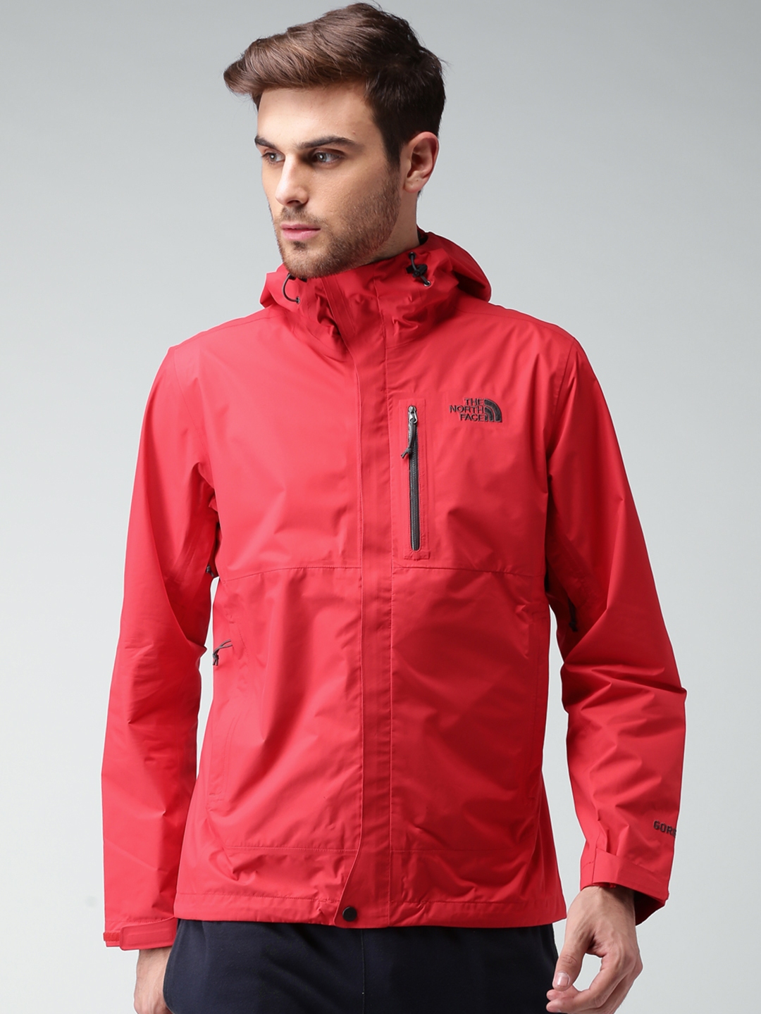 Buy The North Face Red Relaxed Fit Hooded Jacket Jackets for Men
