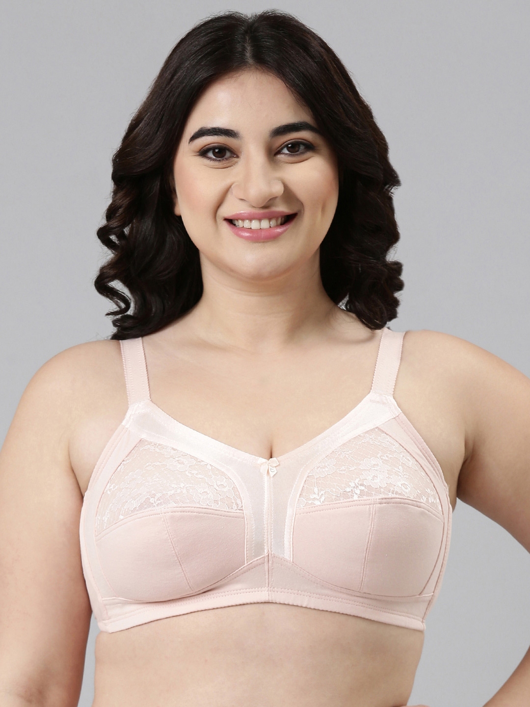 Buy Enamor Padded Non-Wired High Coverage T-Shirt Bra - Dainty