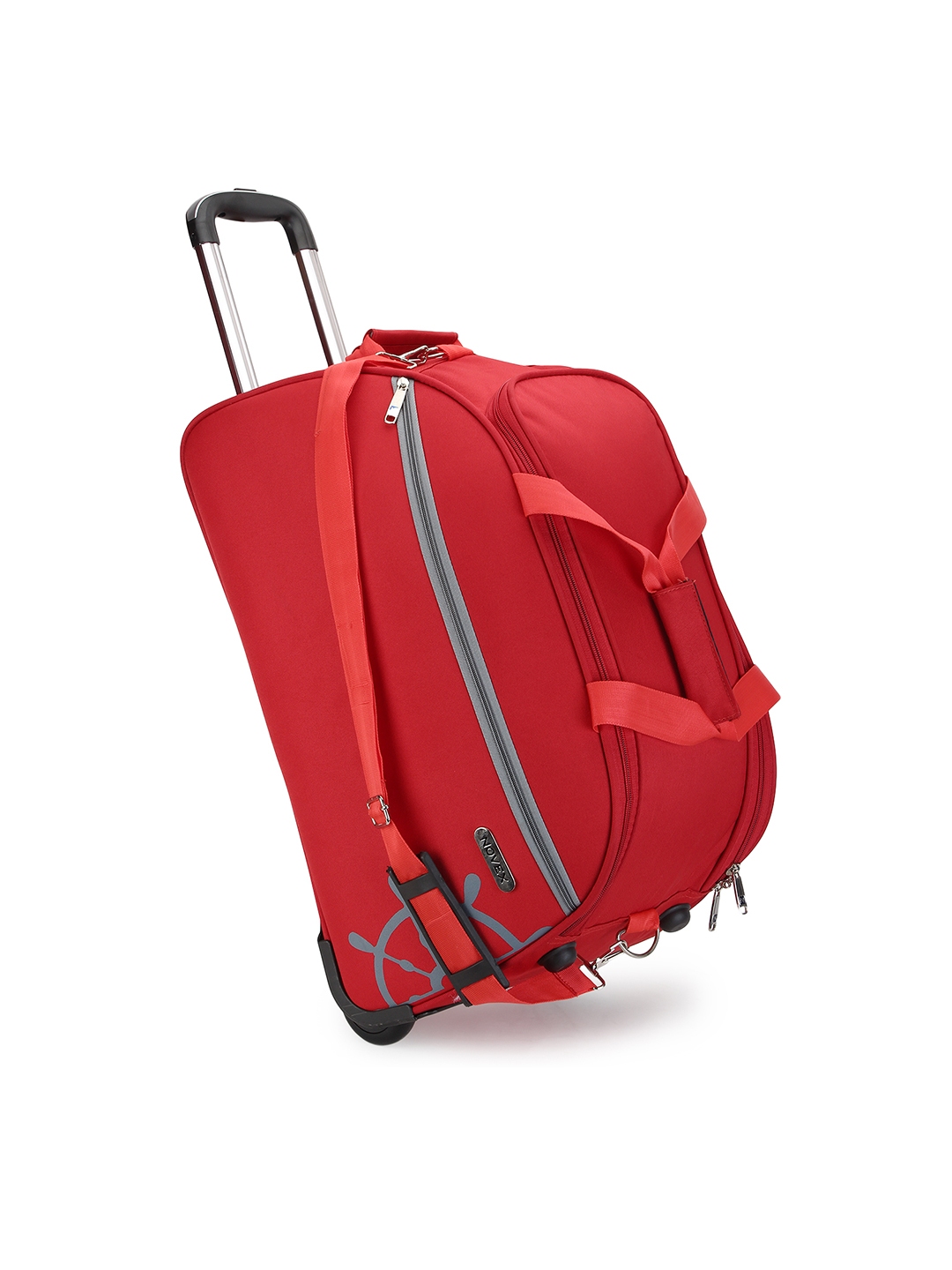 NOVEX Unisex Red Solid Travel Duffle Bag