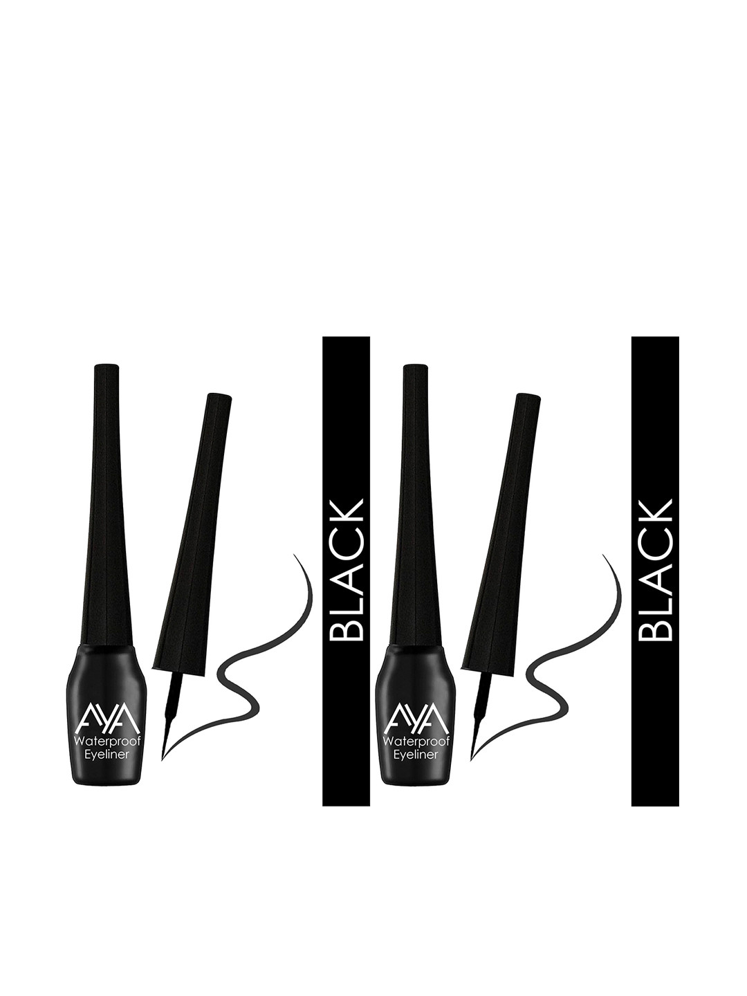 AYA Set Of 2 Black Waterproof Long Lasting Eyeliner