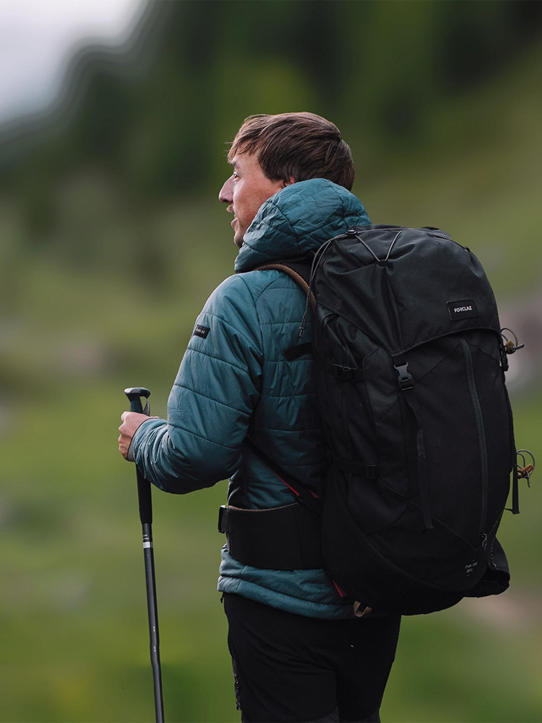 Decathlon FORCLAZ - Black Easy Fit Trekking Backpack 50L