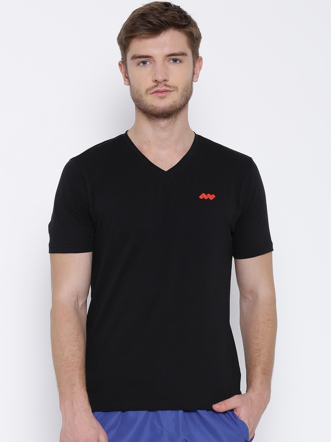 Black t store shirt myntra