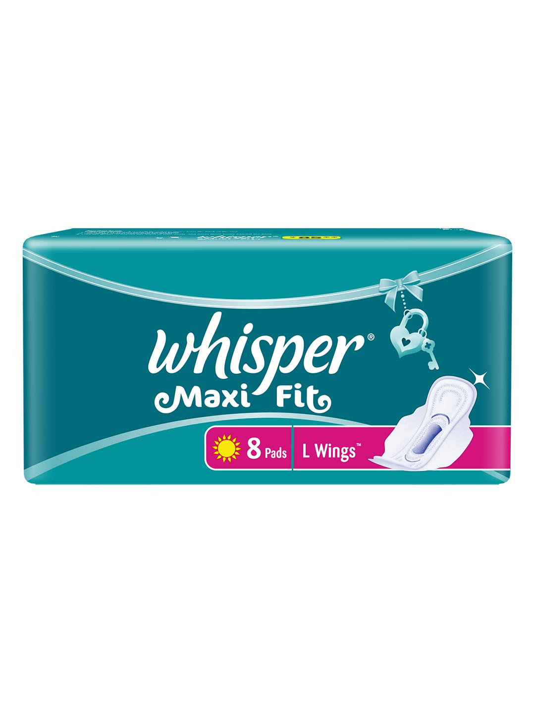 Whisper Maxi Fit Sanitary Pads Large Wings - 8Pcs
