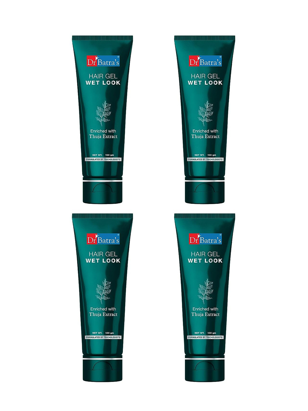 Dr. Batras Set Of 4 Wet Look Hair Gel Enriched With Thuja Extract - 100 g Each