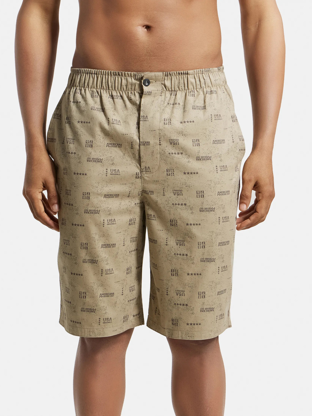 Jockey Men Printed Cotton Shorts-US88