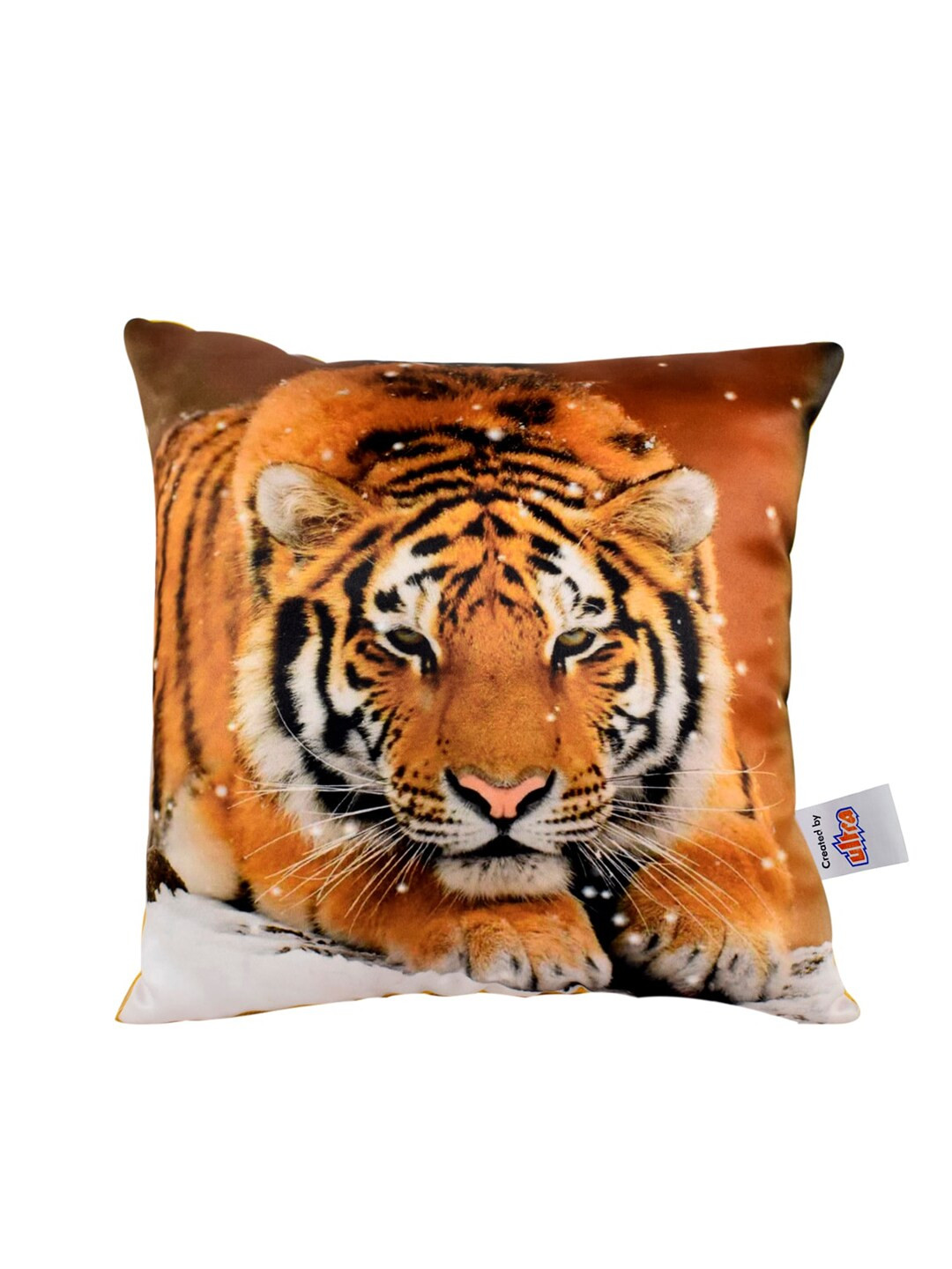 Ultra Kids Brown Royal Tiger Digital Printed Cushion Plush Soft Toy