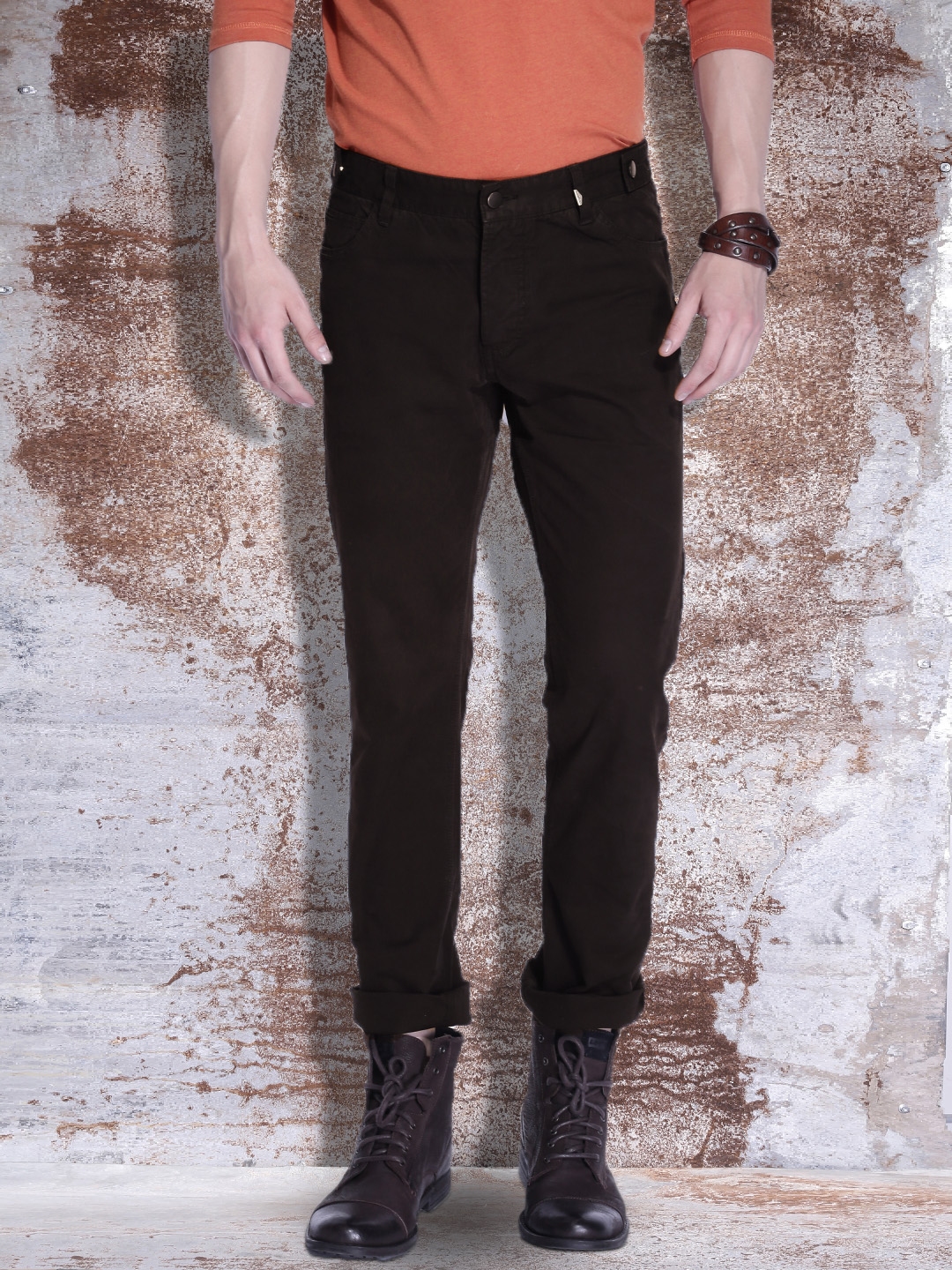 Slim fit twill trousers  Black  Ladies  HM IN