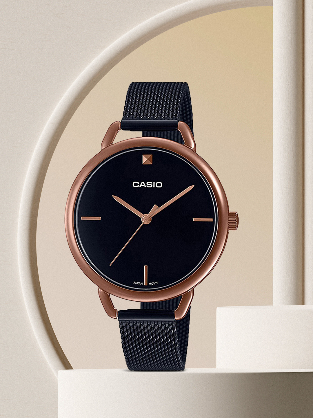 CASIO Enticer Ladies Black Analogue Watch A1811 LTP-E415MBR-1CDF