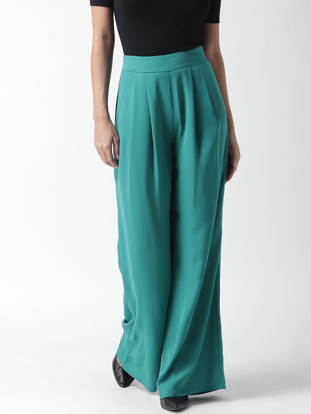 YOURS Plus Size Khaki Green Twill Wide Leg Trousers  Yours Clothing