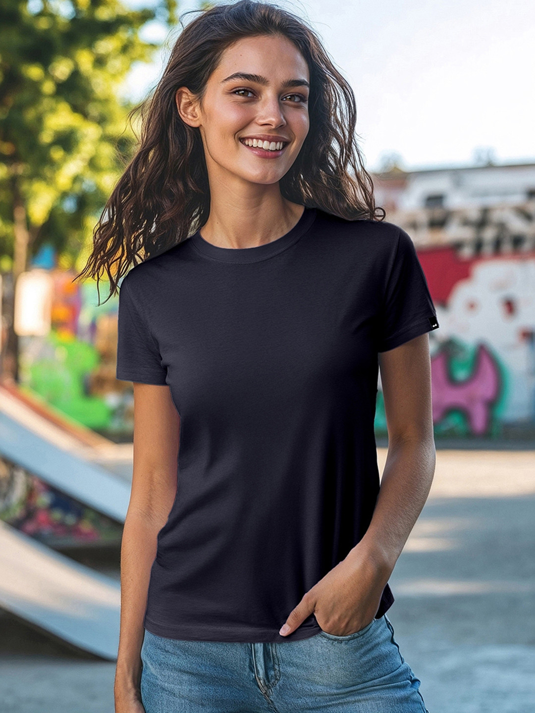 Bewakoof Women Slim Fit T-Shirt