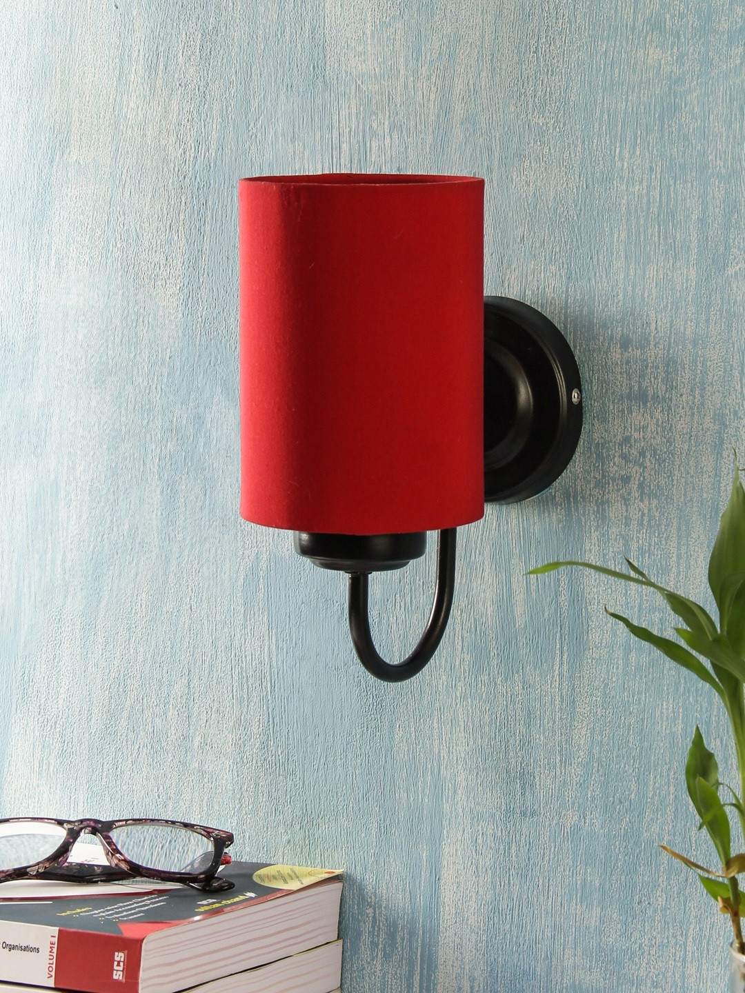 Devansh Red Solid Contemporary Wallchiere Lamp