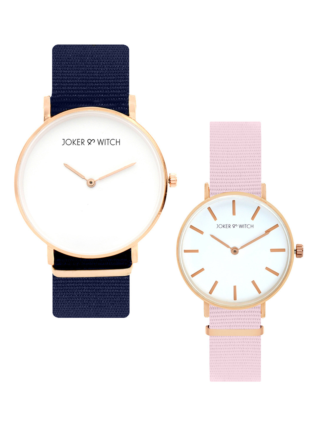 JOKER & WITCH White and Pink Couple Watch Gift Set  JWCW93