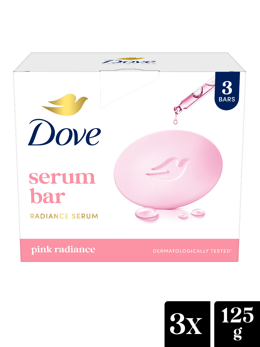 Dove Set of 3 Pink Beauty Bathing Soap for Soft & Smooth Skin - 125 g each