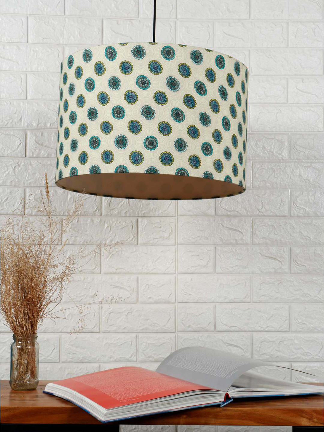 Grated Ginger Multicoloured Printed Contemporary Hanging Light