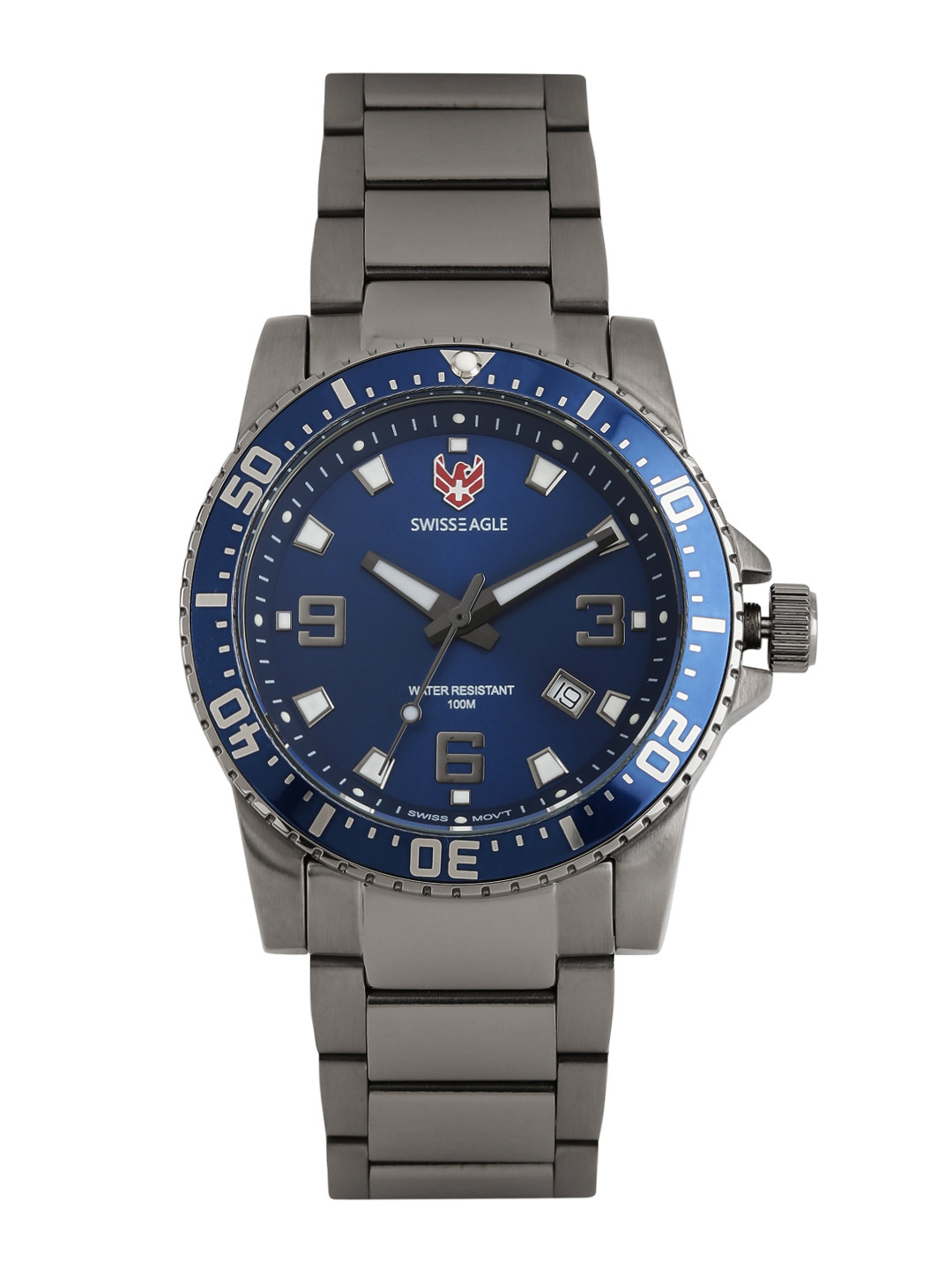 Swiss Eagle Men Blue Dial Watch SE-9082B-IPG-02