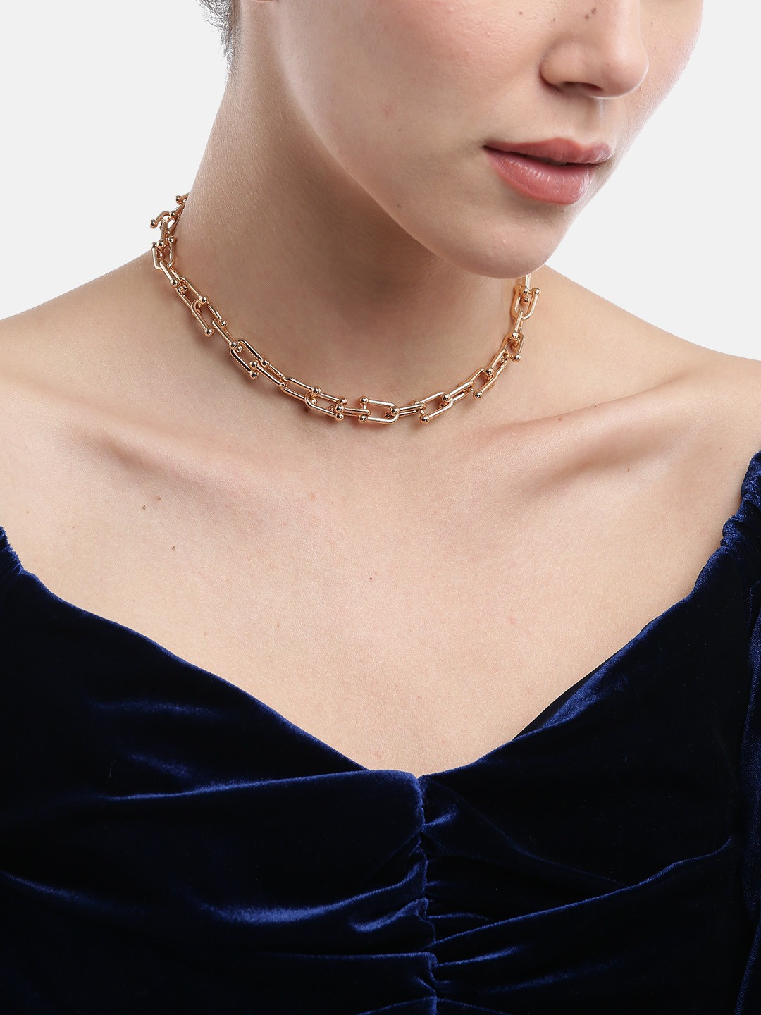 Jewels Galaxy Women Gold-Plated Linked Chain