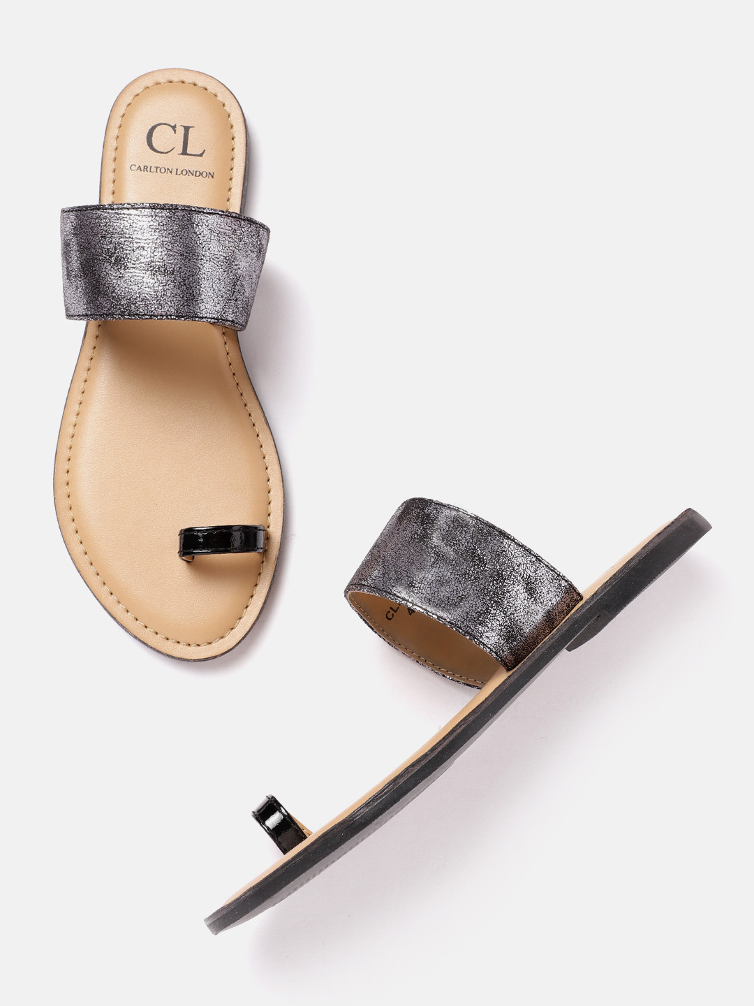 Carlton London Women Shimmery One Toe Flats