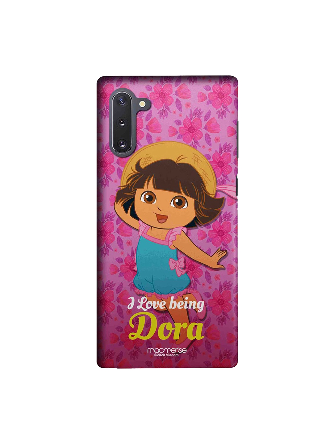 macmerise Pink   Blue Cartoon Character Dora Printed Samsung Galaxy Note 10 Back Cover