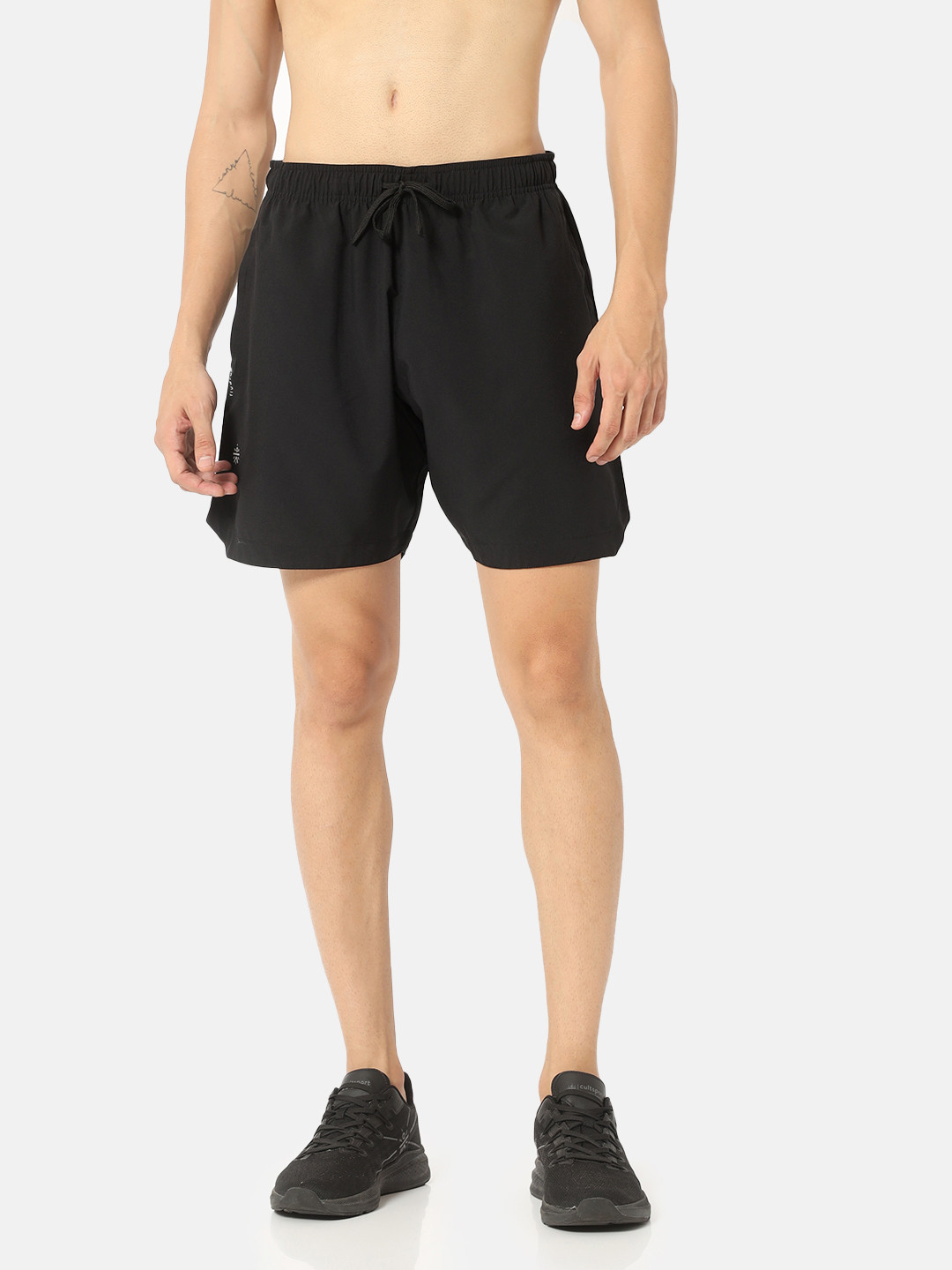 CULT Men Black Solid Regular Fit Sports Shorts