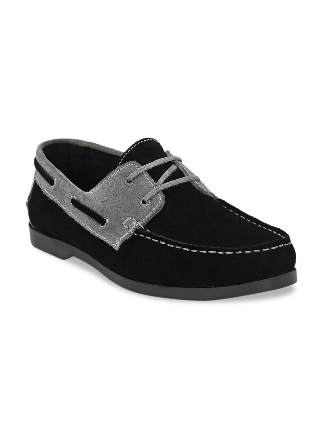 CARLO ROMANO Men Black Colourblocked Boat Shoes