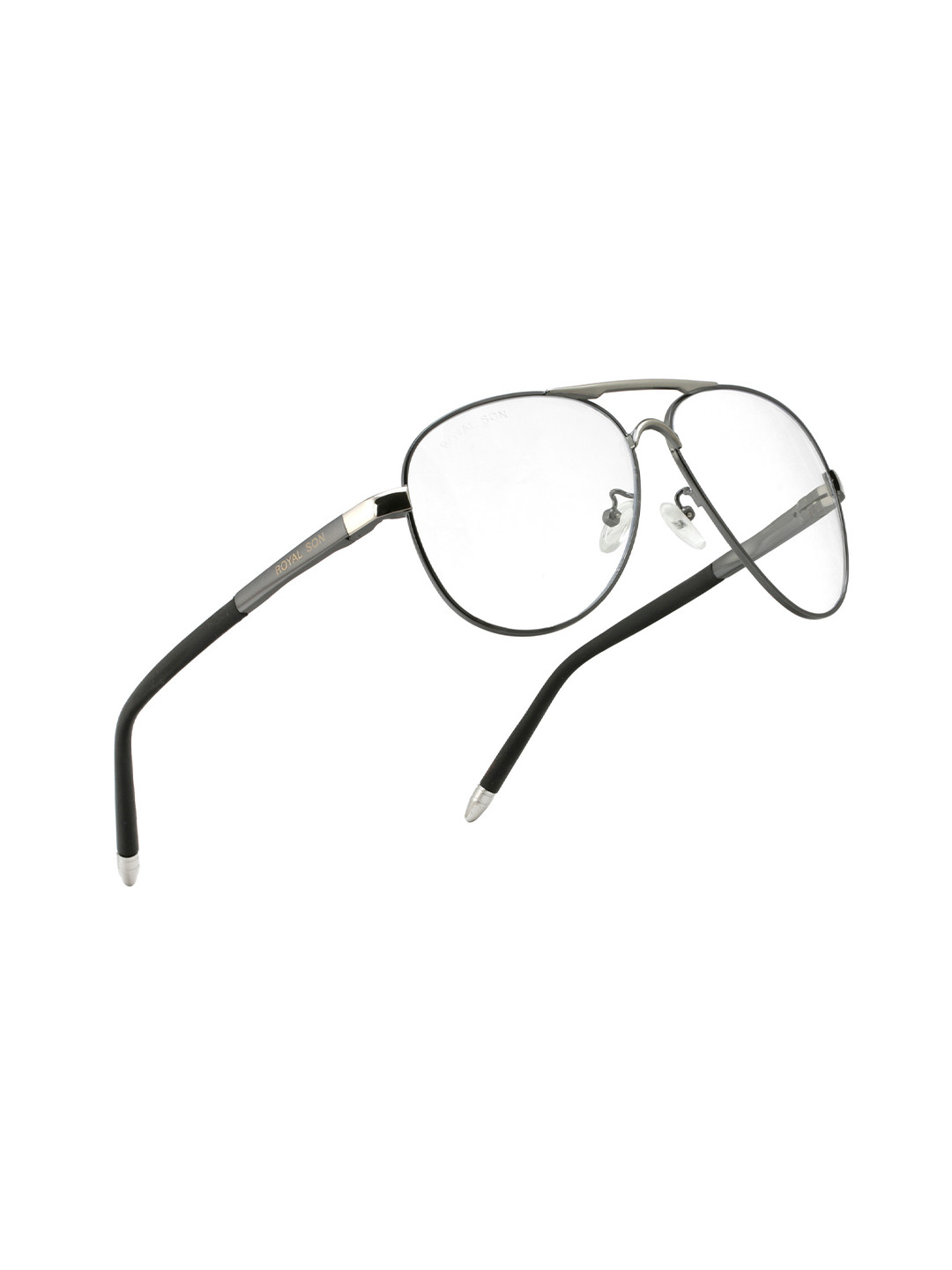 ROYAL SON Men Transparent Polarized & UV Protected Lens Aviator Sunglasses-CHI0082-C5