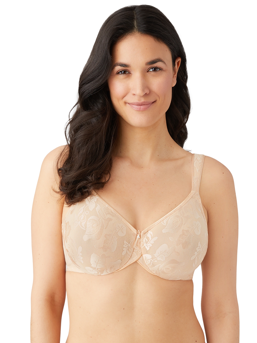 Buy Wacoal Nude Coloured Full Coverage Lace Bra 85567 - Bra for