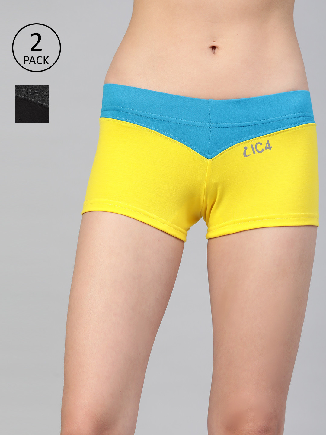 IC4 Women Pack of 2 Colourblocked Boyshorts 0CB-TBY-1008P2
