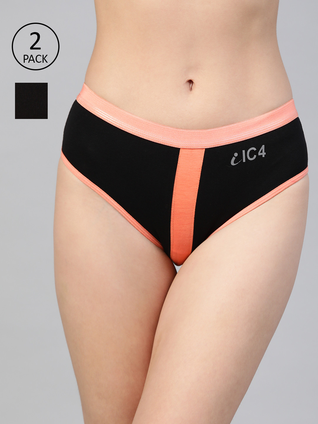 IC4 Women Pack of 2 Striped Hipster Briefs 0BC-BO-1005P2