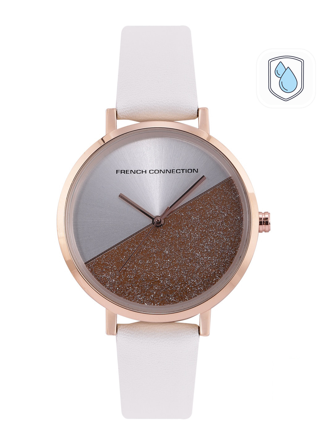 French Connection Women White & Brown Analogue Watch FCN0008B-R