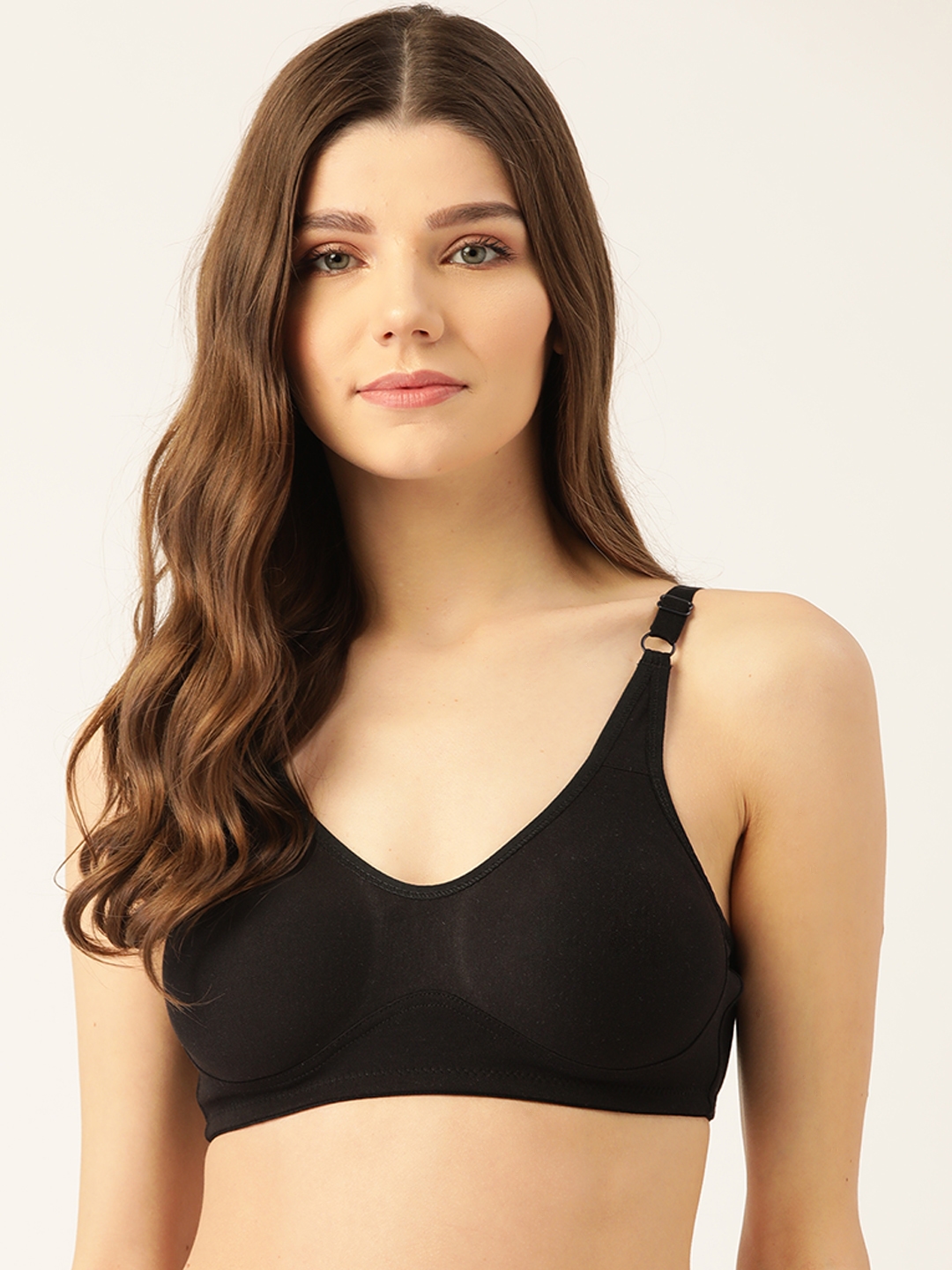 Cotton Solid Non-Wired Padded Women's Bra