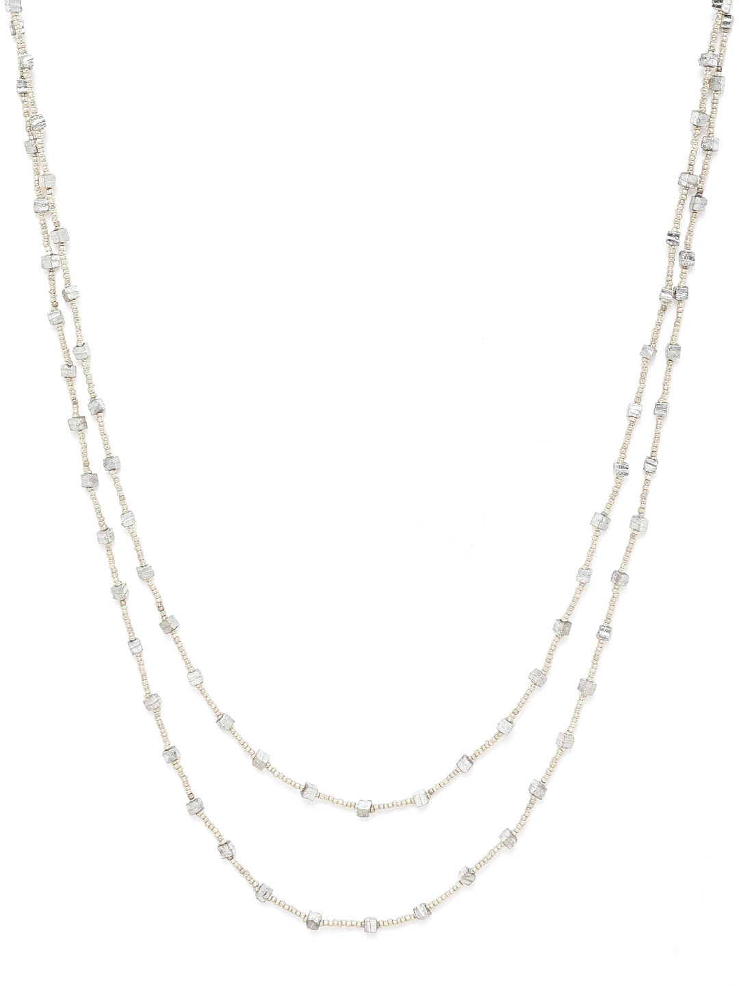 RICHEERA Women Silver-Plated Layered Beaded Necklace