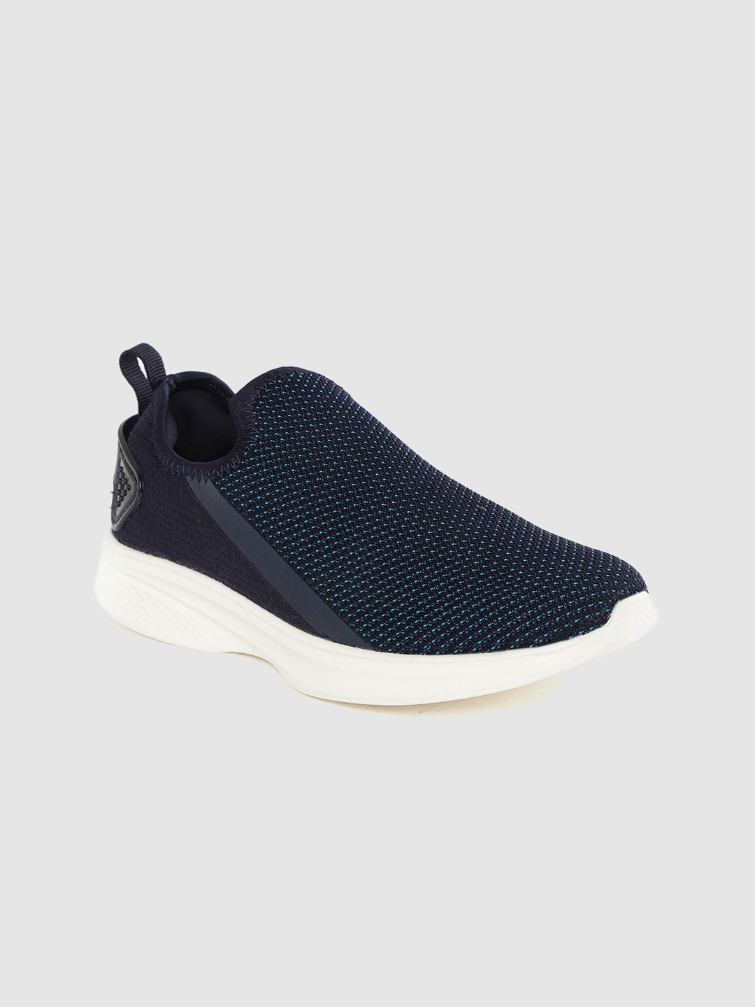 HRX by Hrithik Roshan Women Navy Woven Design Go-Lite Slip-On Walking Shoes
