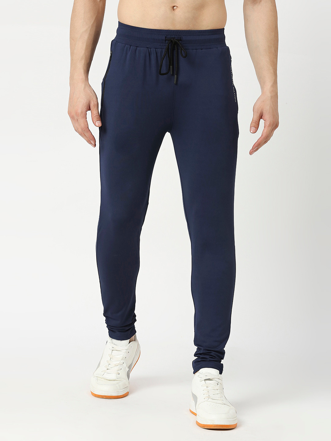 AESTHETIC NATION Men Navy Blue Solid Slim-Fit Joggers