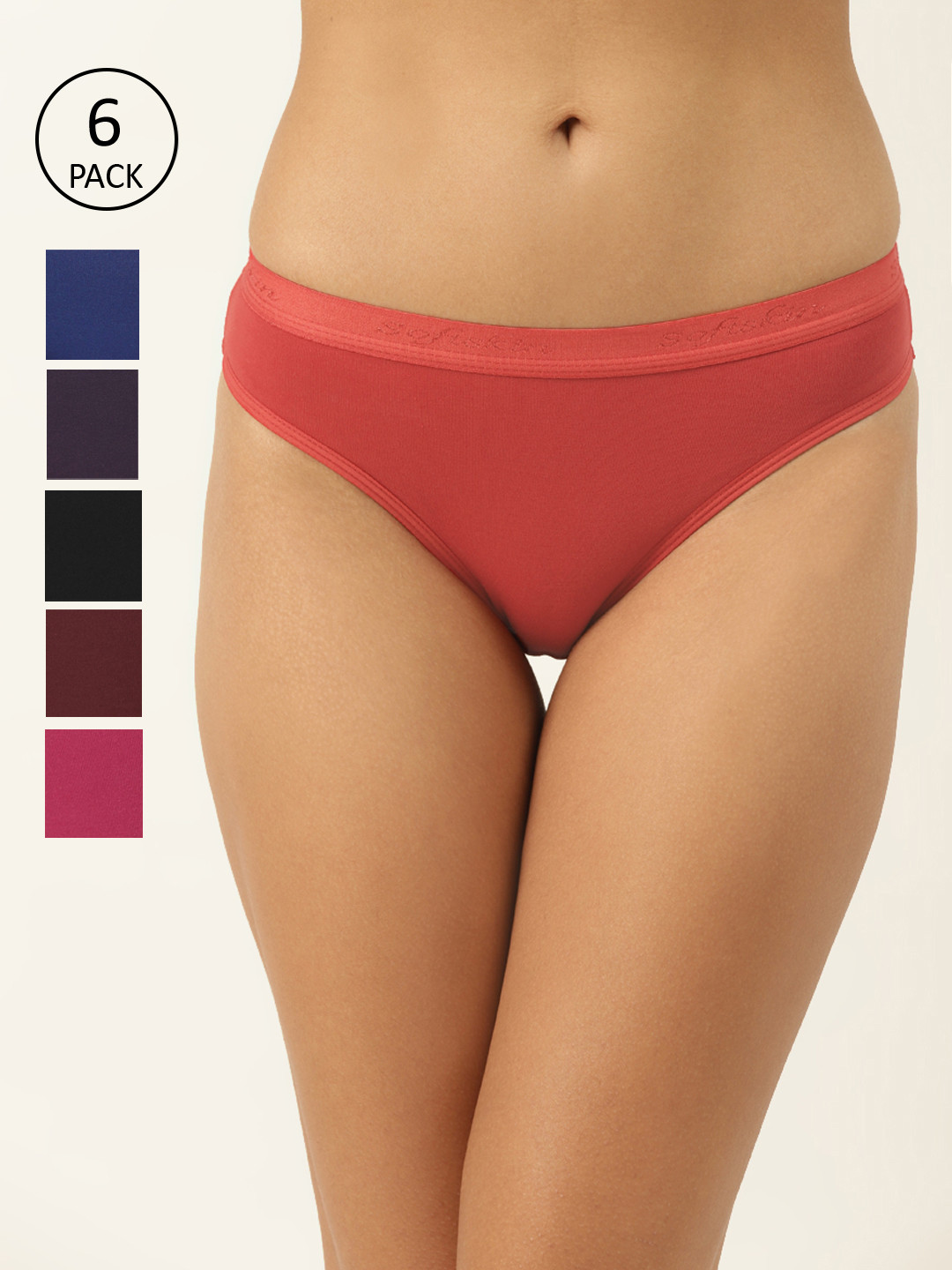 Softskin Women Pack of 6 Assorted Bikini Briefs Candy_6