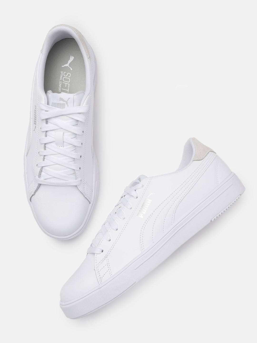 Puma Unisex White Serve Pro Lite Leather Sneakers