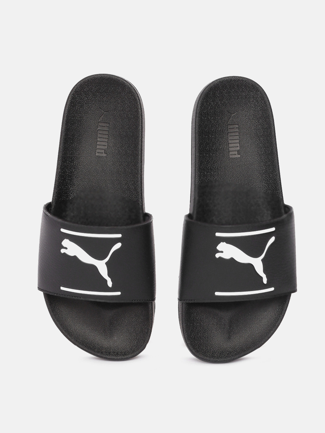 Puma Unisex Black Printed Leadcat FTR Comfort Sliders