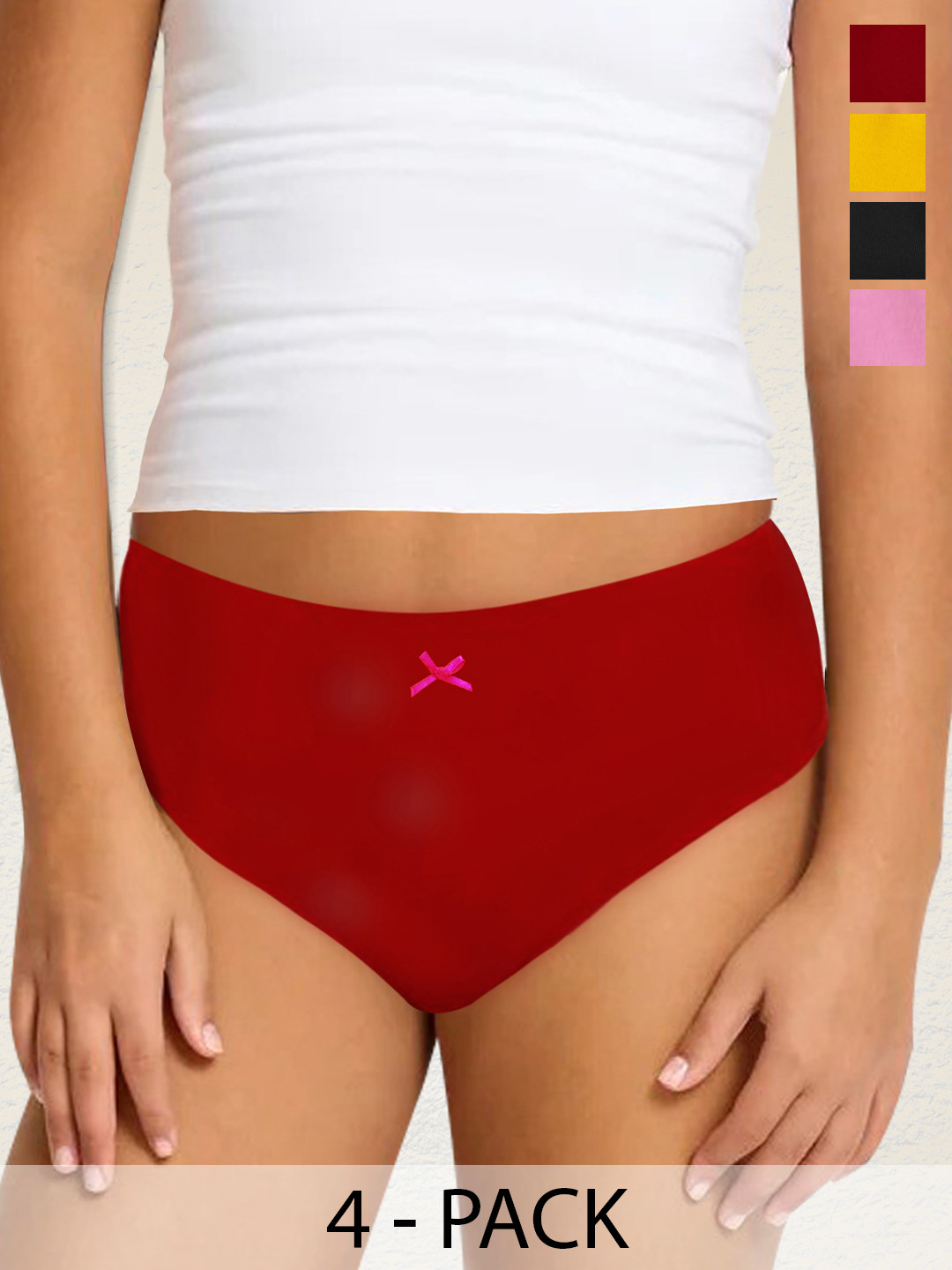 DChica Girls Pack Of 4 Assorted Basic Briefs-DCPNJN6493