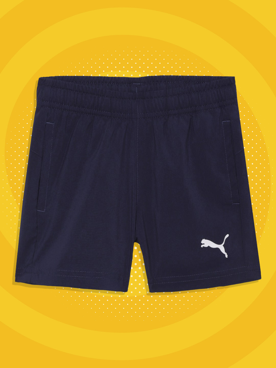 Puma Boys Navy Blue Solid Active Woven  Shorts