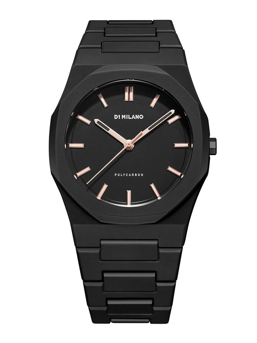 D1 Milano Unisex Polycarbon Black Dial Quartz Analog Watch- PCBJ12