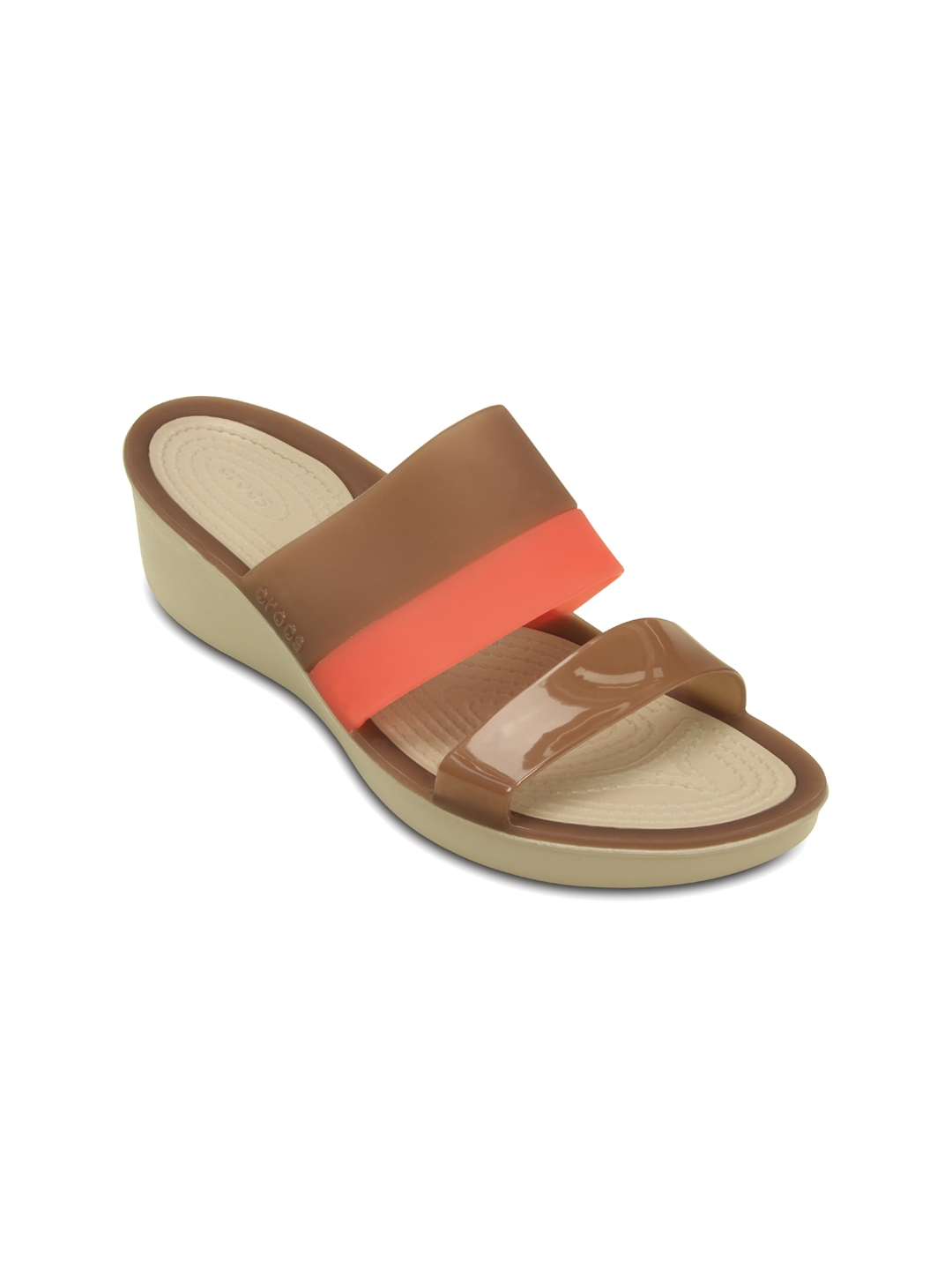 Buy Crocs Color Block Women Brown Pink Wedges - Heels for Women 1350705 |  Myntra