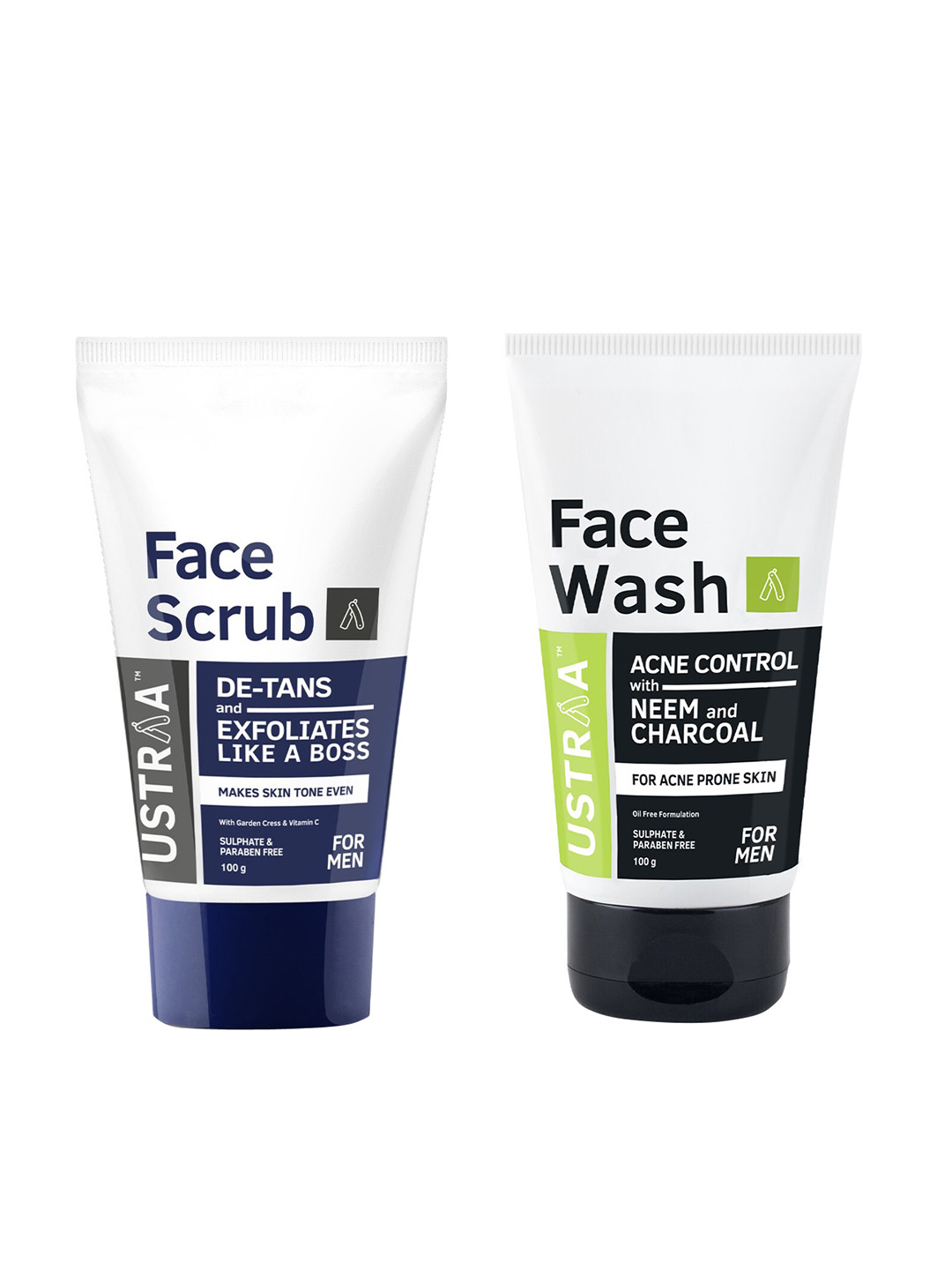 Ustraa Men Set of Face Wash & Face Scrub