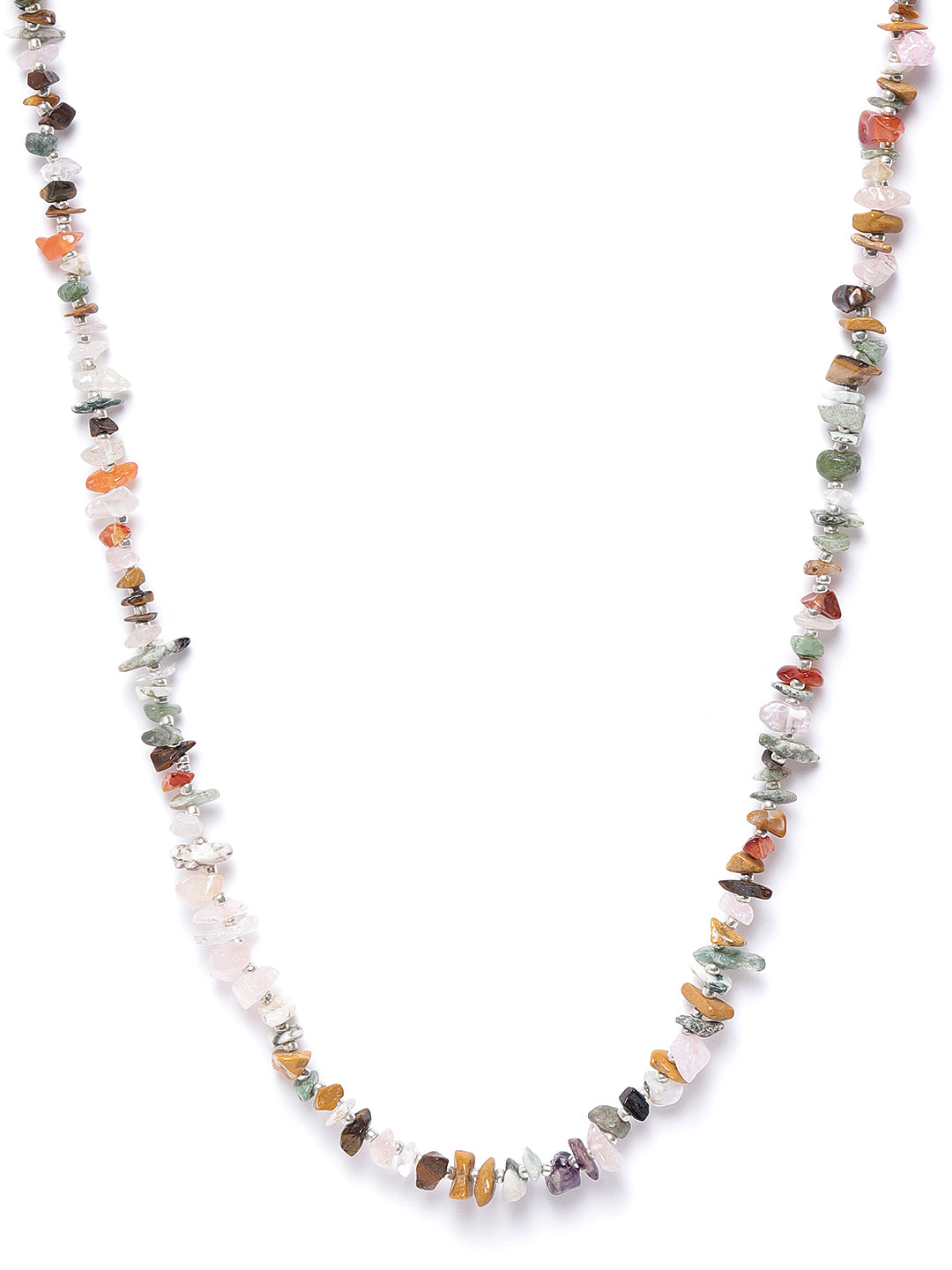RICHEERA Multicoloured Glass Beaded Bohemian Necklace