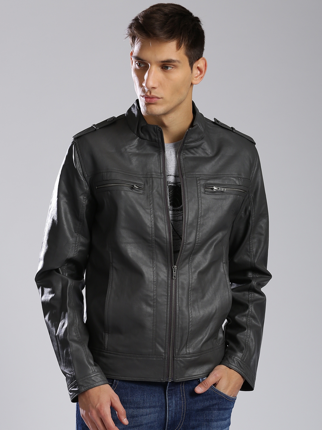 Hrx leather shop jackets