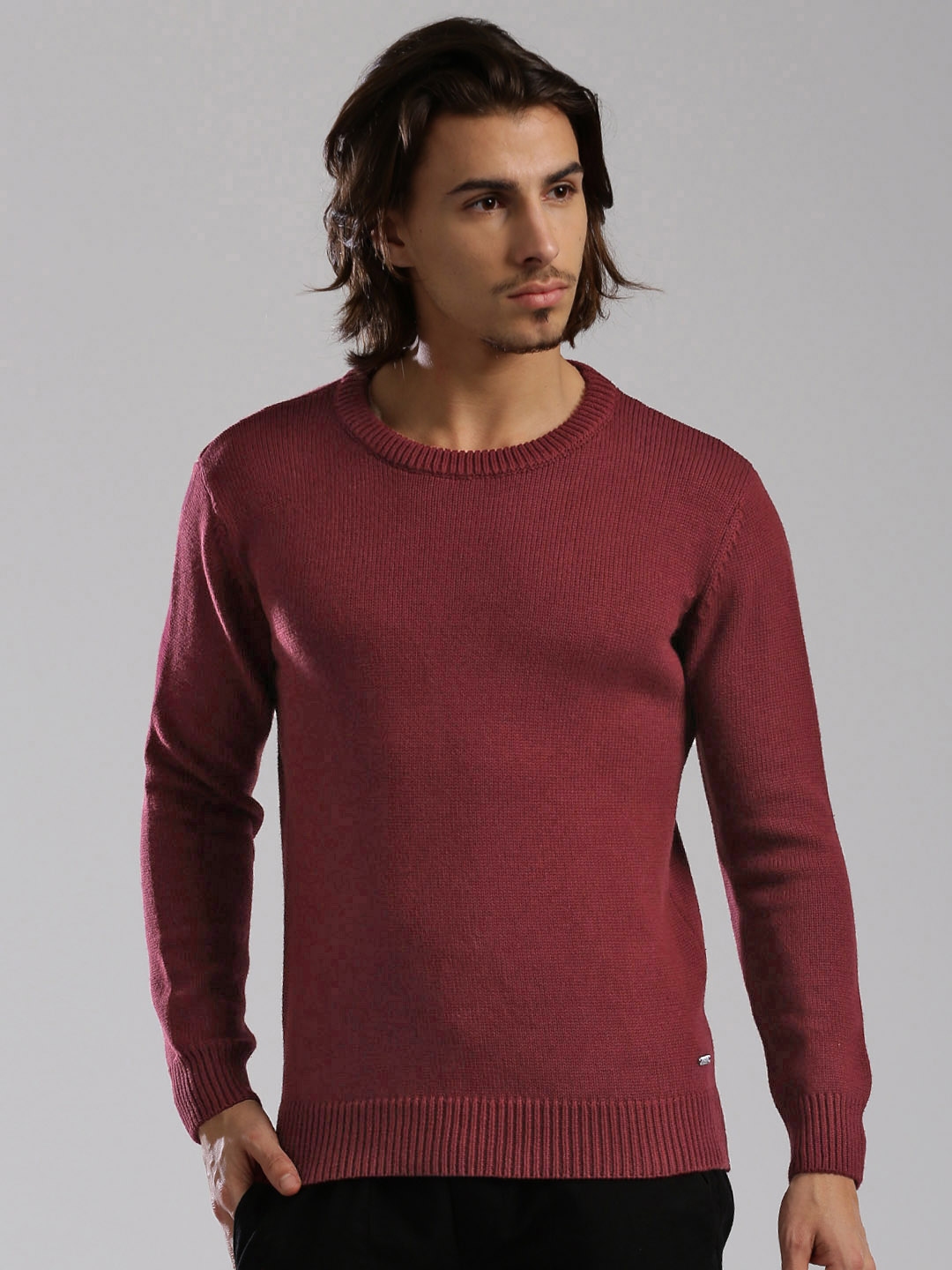 Buy HRX by Hrithik Roshan Maroon Sweater Sweaters for Men 1352739 Myntra