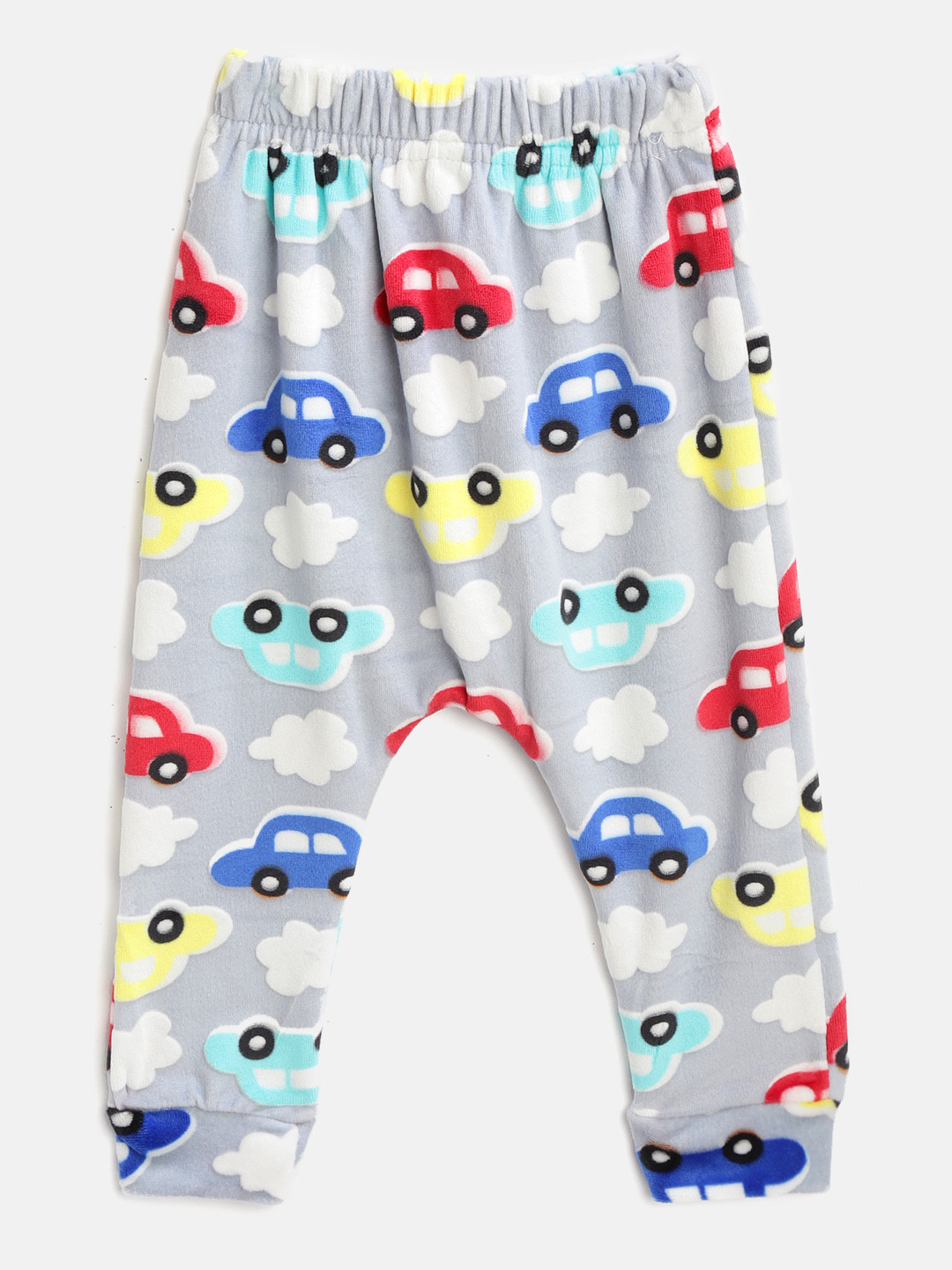 Moms Love Infant Boys Grey & Blue Conversational Print Pure Cotton Lounge Pants