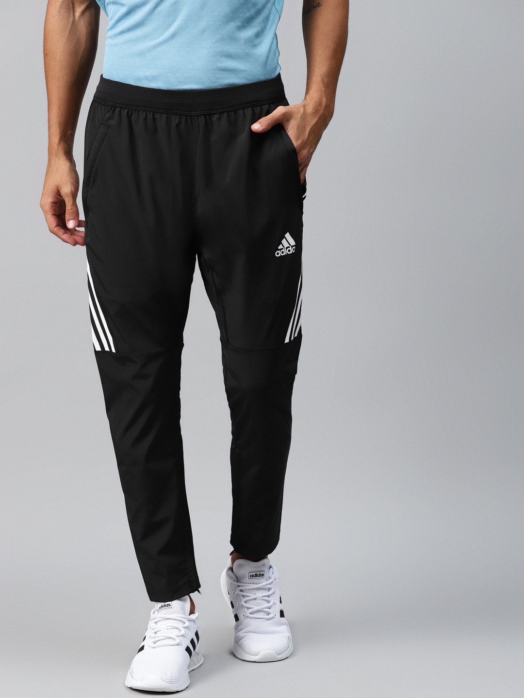 ADIDAS Originals Men Black AEROREADY 3-Striped Track Pants