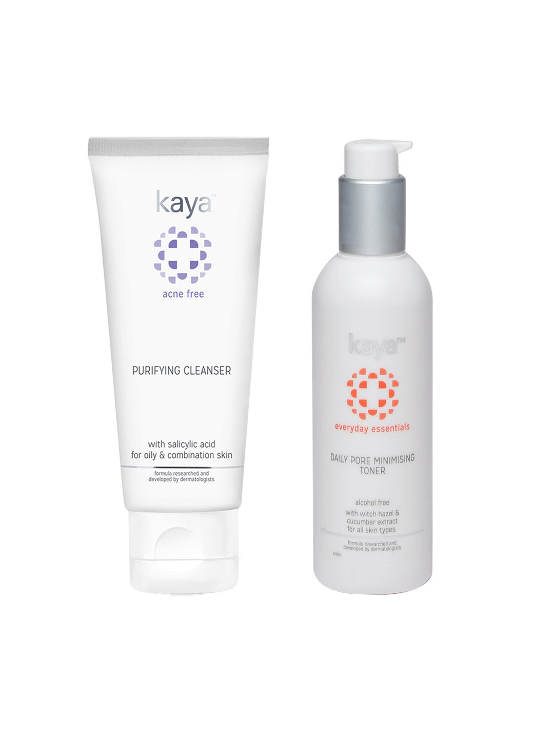 Kaya Unisex Set of Pore Minimising Toner & Purifying Cleanser