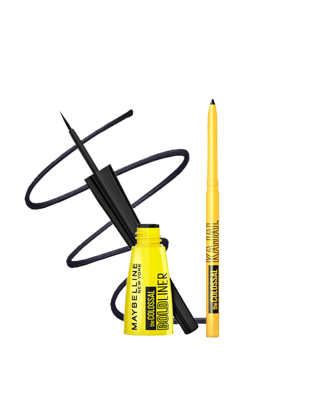 Maybelline New York Set of Smudge Proof Colossal Kajal & Colossal Bold Liner - Black