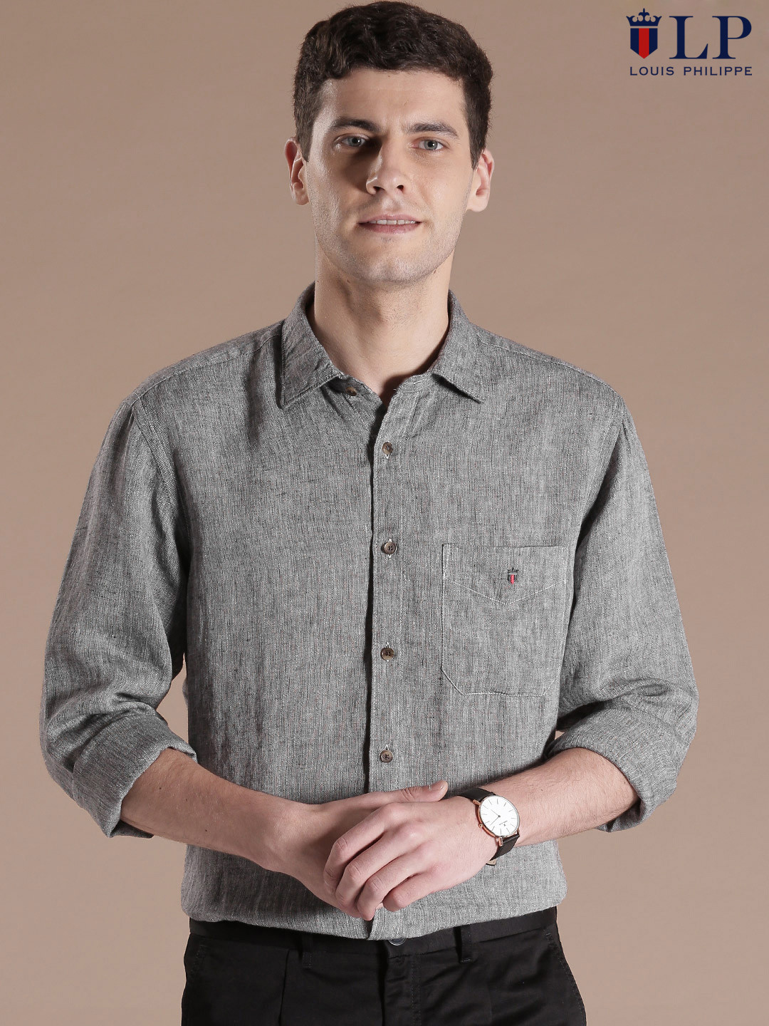 Buy Louis Philippe Sport Grey Linen Jermyn Tailored Fit Casual Shirt Shirts For Men 1354084 Myntra Newchic offer quality mens linen shirts at wholesale prices.